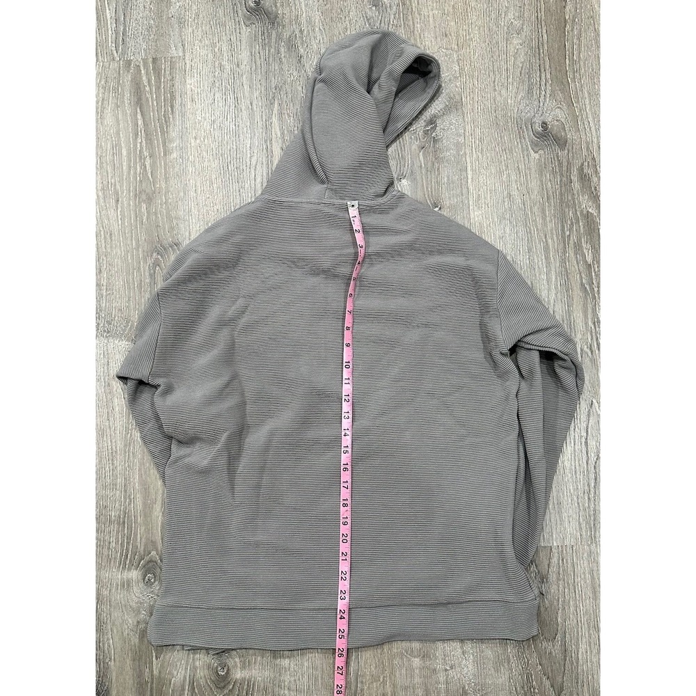Peloton Men's Gray Grey Hoodie Hooded Sweatshirt Ribbed Performance Medium M - Picture 7 of 11